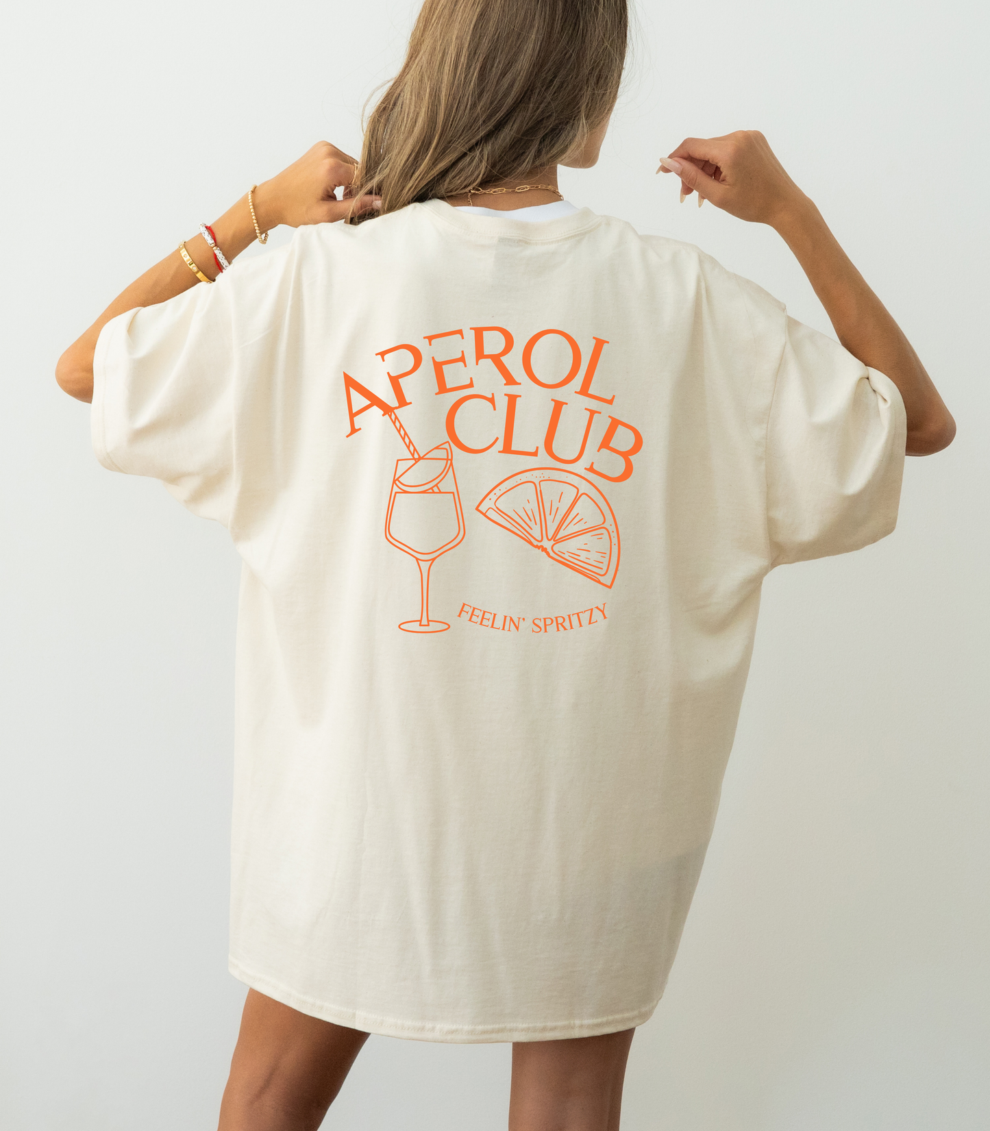 T-Shirt Aperol Club, Sommer, Drinks, Aperol Spritz, Geschenk für Freund Freundin, Good Vibes, Sommer, personalisiertes T-Shirt Design