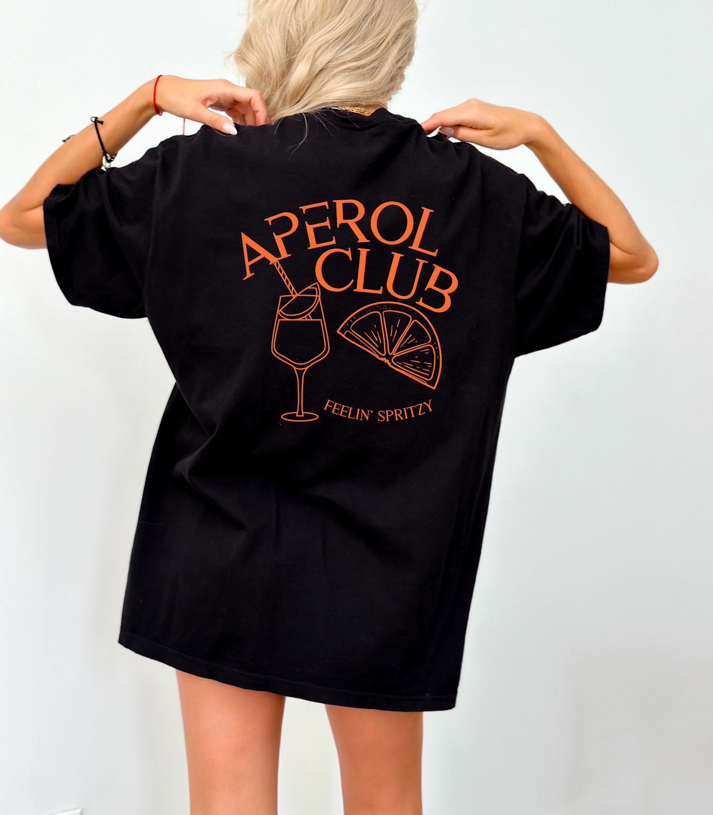 T-Shirt Aperol Club, Sommer, Drinks, Aperol Spritz, Geschenk für Freund Freundin, Good Vibes, Sommer, personalisiertes T-Shirt Design