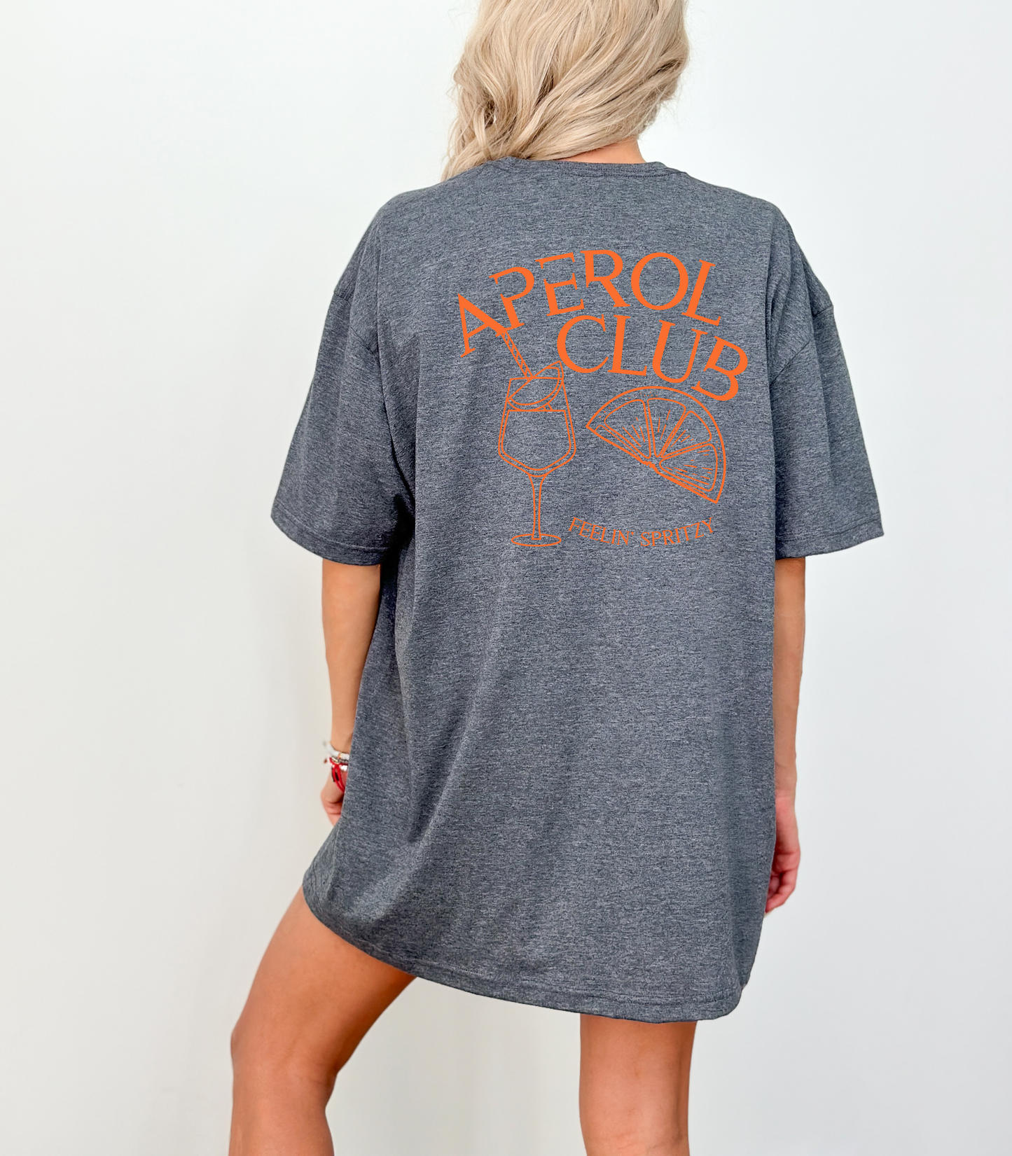 T-Shirt Aperol Club, Sommer, Drinks, Aperol Spritz, Geschenk für Freund Freundin, Good Vibes, Sommer, personalisiertes T-Shirt Design