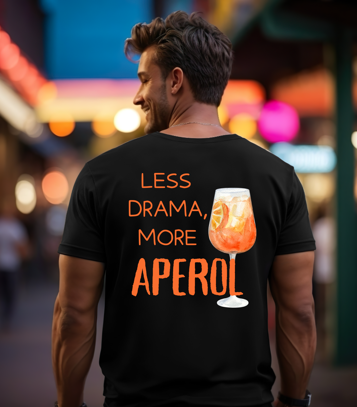 Sommer, Drinks, Aperol Spritz, Geschenk für Freund Freundin, Good Vibes, Sommer, personalisiertes T-Shirt Design