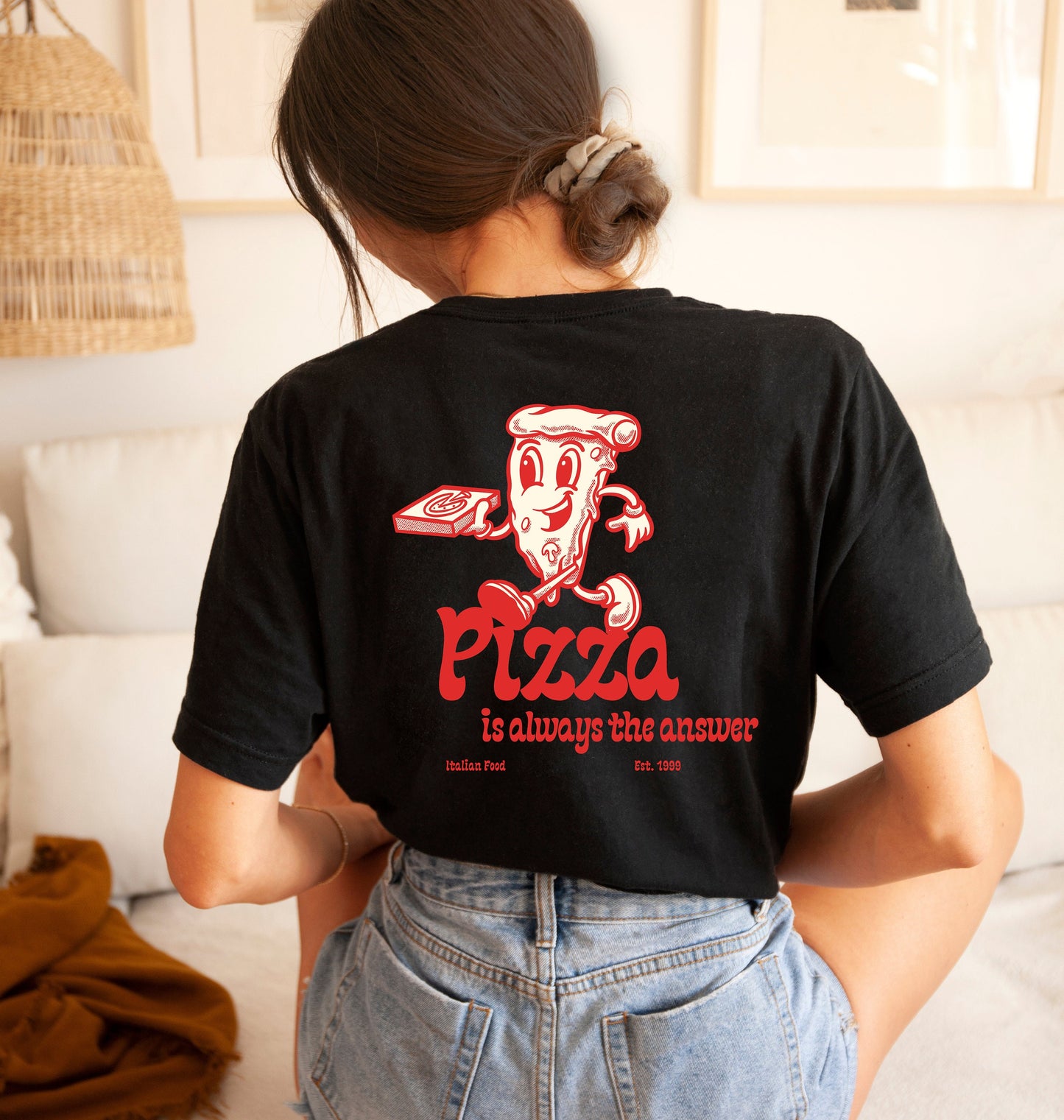 Geschenk, Geburtstagsgeschenk, Personalisiertes Geschenk, personalisiertes Design auf Tshirt, Pizza