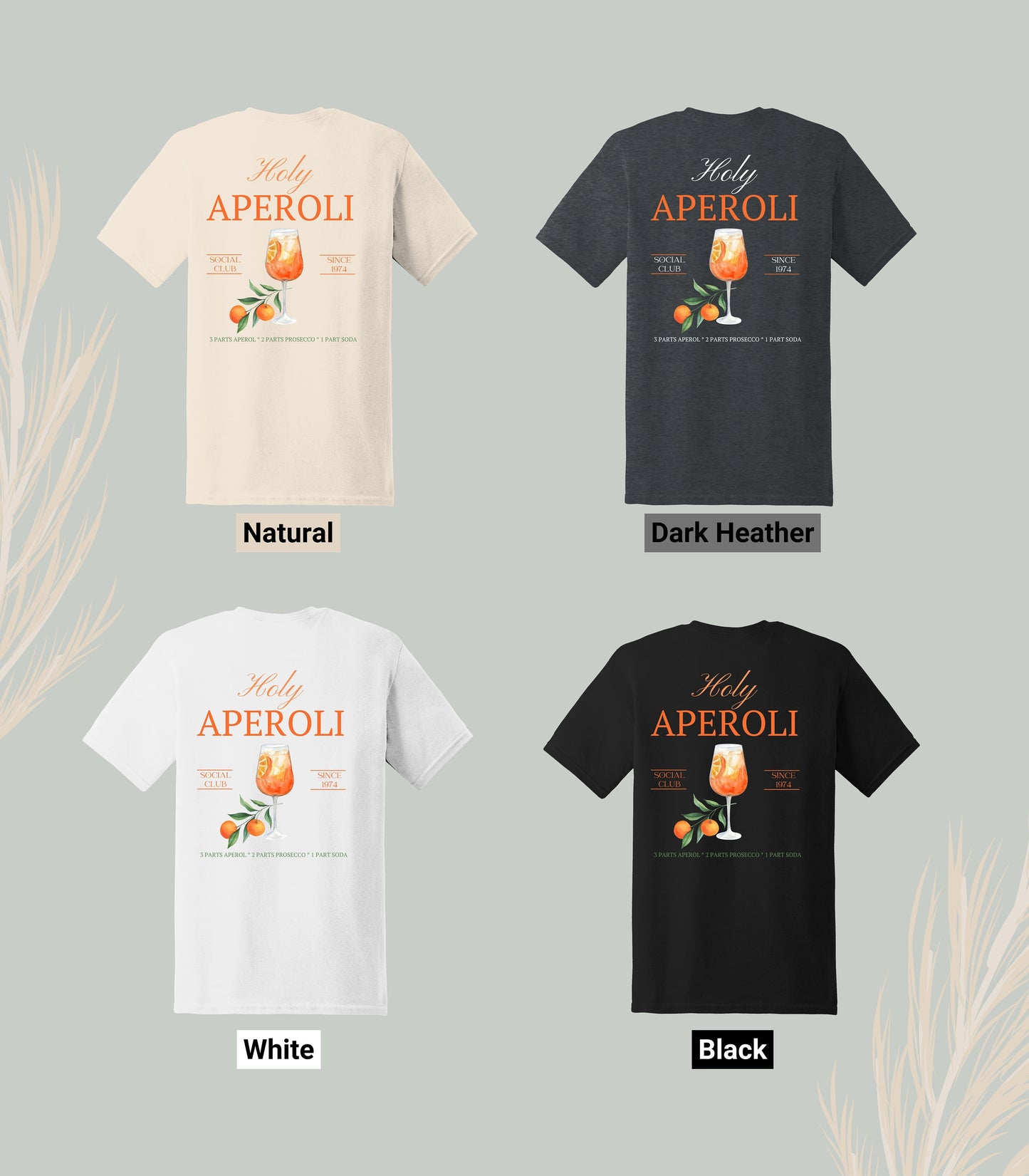 T-Shirt Holy Aperoli, Sommer, Drinks, Aperol Spritz, Geschenk für Freund Freundin, Good Vibes, Sommer, personalisiertes T-Shirt Design