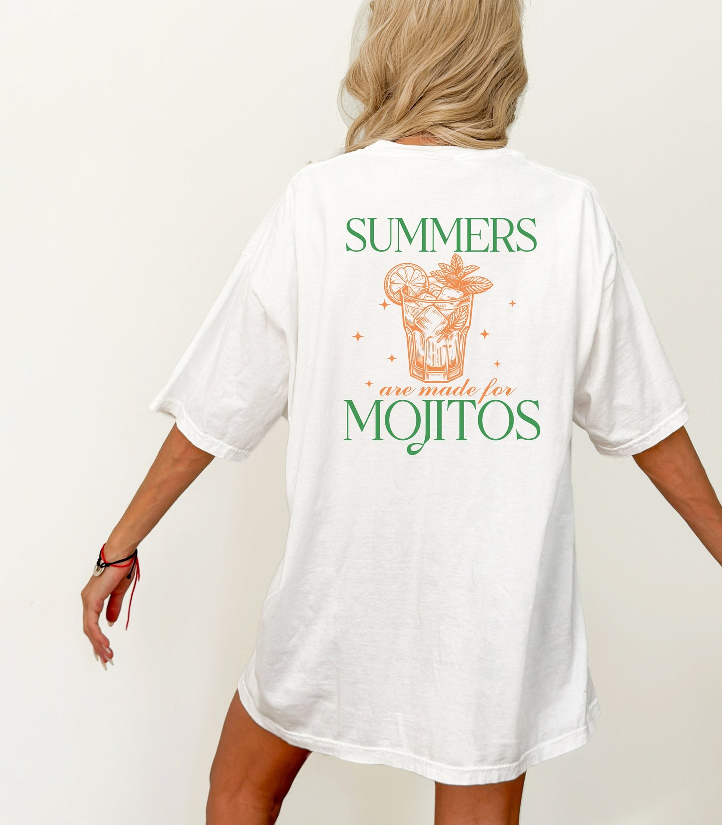 Sommer, Mojito, Cocktail, custom, T-Shirt Design als Geschenk für Freundin oder Freund, good vibes