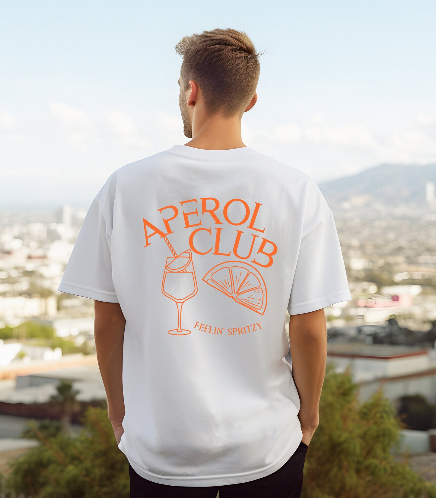 Sommer, Drinks, Aperol Spritz, Geschenk für Freund Freundin, Good Vibes, Sommer, personalisiertes T-Shirt Design