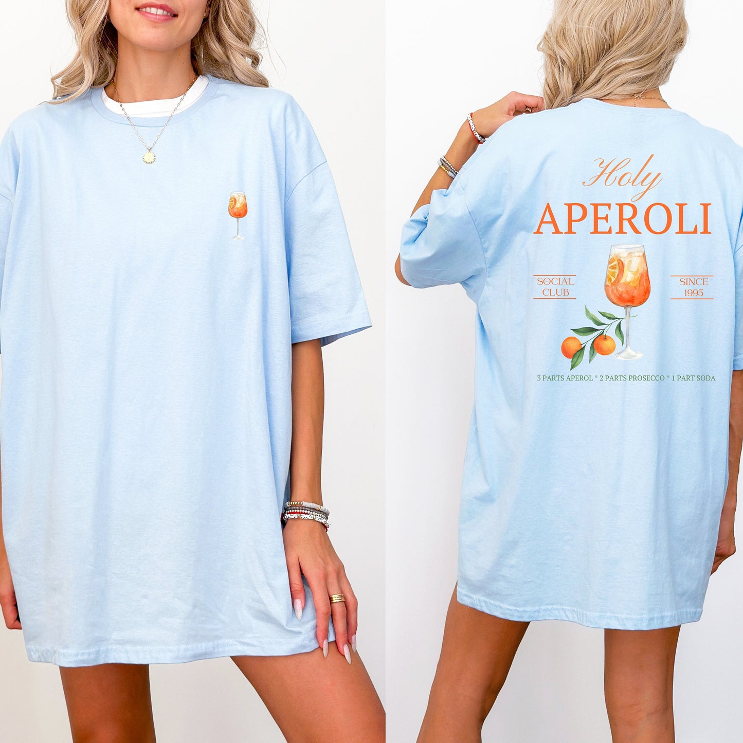 Sommer, Drinks, Aperol Spritz, Geschenk für Freund Freundin, Good Vibes, Sommer, personalisiertes T-Shirt Design