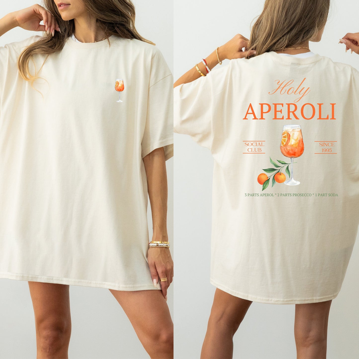 Sommer, Drinks, Aperol Spritz, Geschenk für Freund Freundin, Good Vibes, Sommer, personalisiertes T-Shirt Design