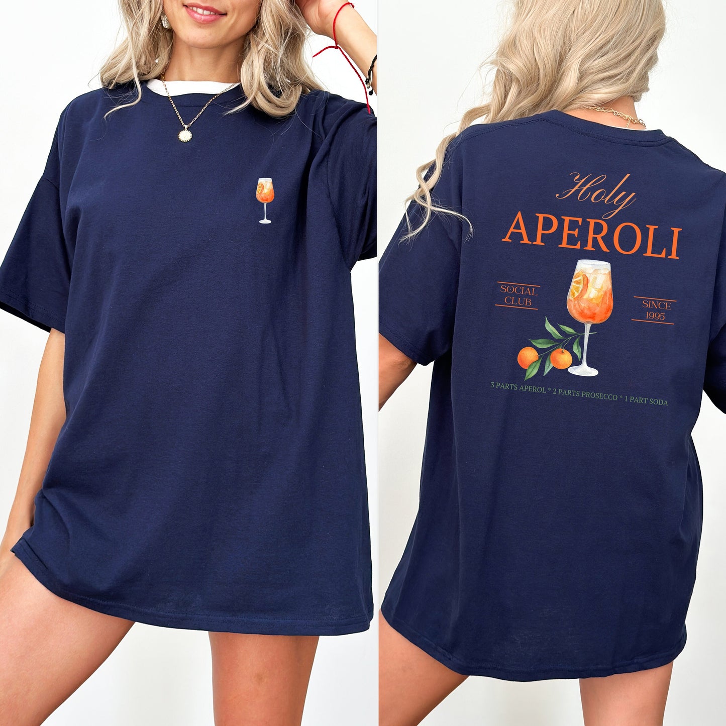 Sommer, Drinks, Aperol Spritz, Geschenk für Freund Freundin, Good Vibes, Sommer, personalisiertes T-Shirt Design