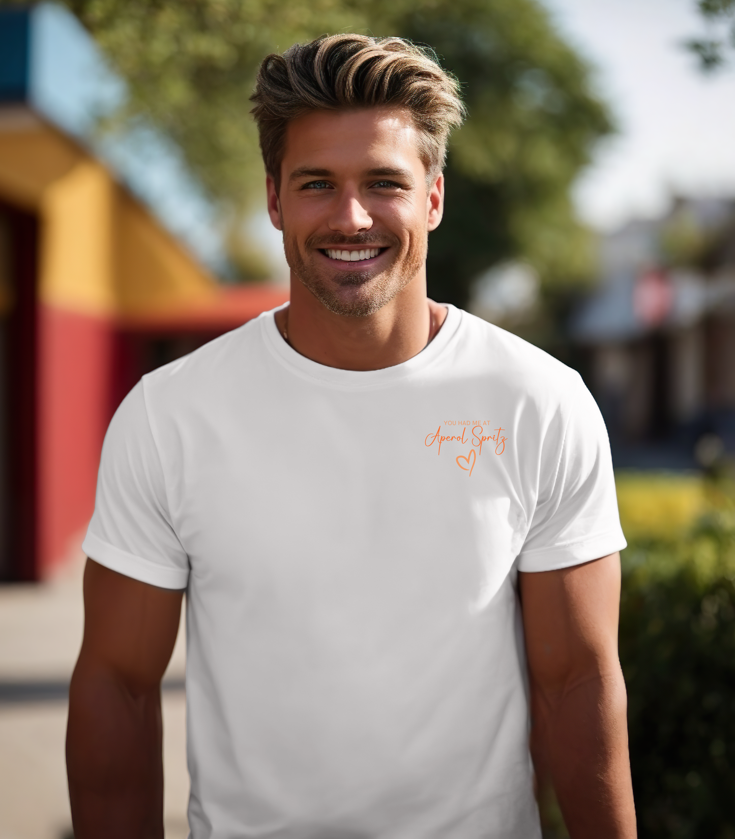 T-Shirt You had me at Aperol Spritz, Herz, Drinks, Aperol Spritz, Geschenk für Freund Freundin, Good Vibes, personalisiertes T-Shirt Design