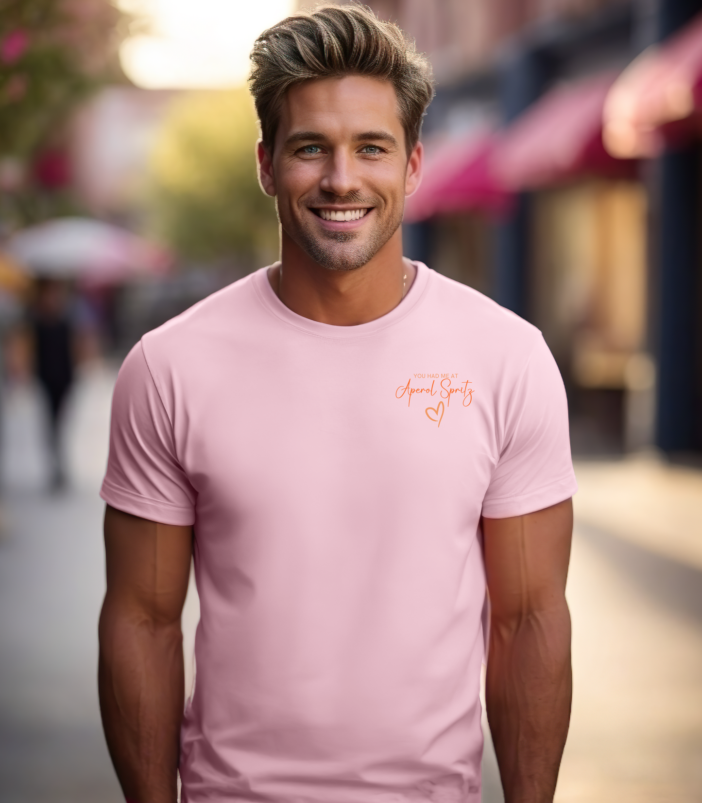 T-Shirt You had me at Aperol Spritz, Herz, Drinks, Aperol Spritz, Geschenk für Freund Freundin, Good Vibes, personalisiertes T-Shirt Design