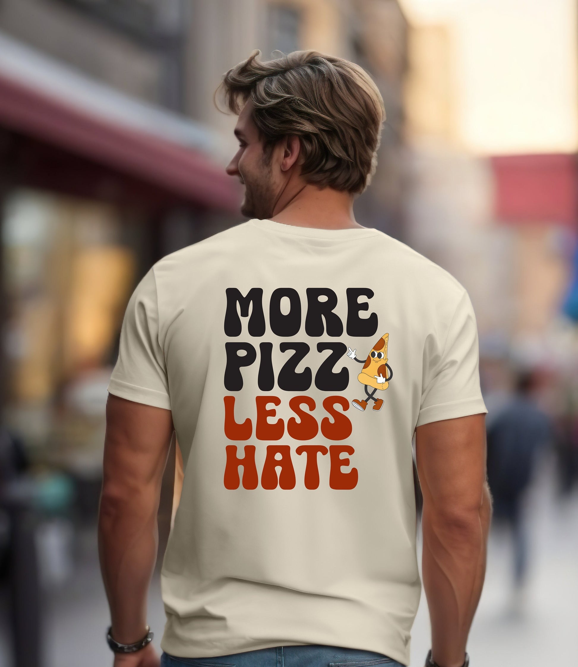 T-Shirt, Geschenk, Happy, Pizza Lover, cheese pizza shirt, pizza tower, funny shirt, unique
