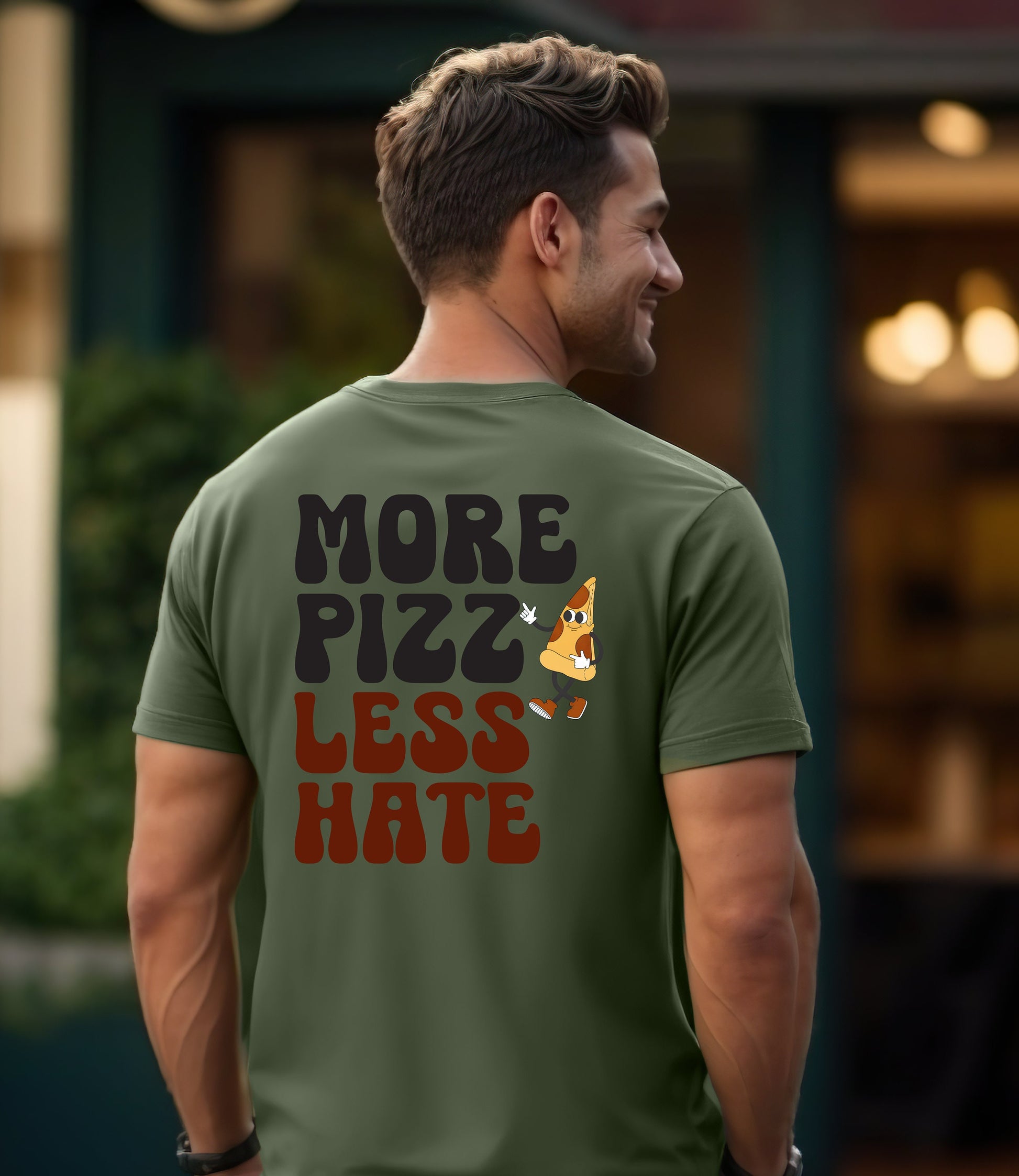T-Shirt, Geschenk, Happy, Pizza Lover, cheese pizza shirt, pizza tower, funny shirt, unique
