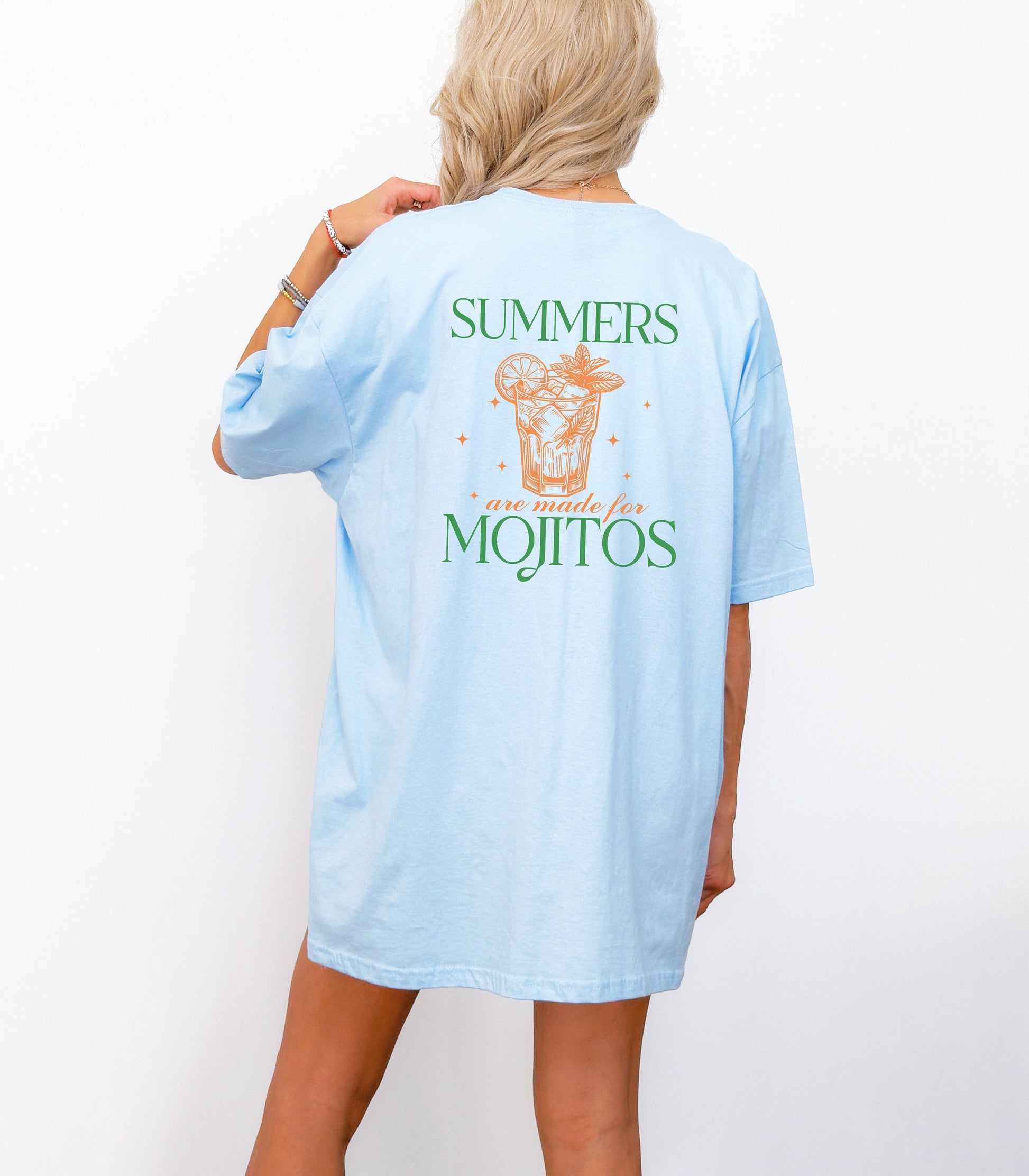 Sommer, Mojito, Cocktail, custom, T-Shirt Design als Geschenk für Freundin oder Freund, good vibes
