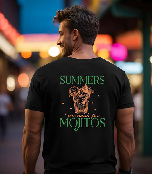 Sommer, Mojito, Cocktail, custom, T-Shirt Design als Geschenk für Freundin oder Freund, good vibes