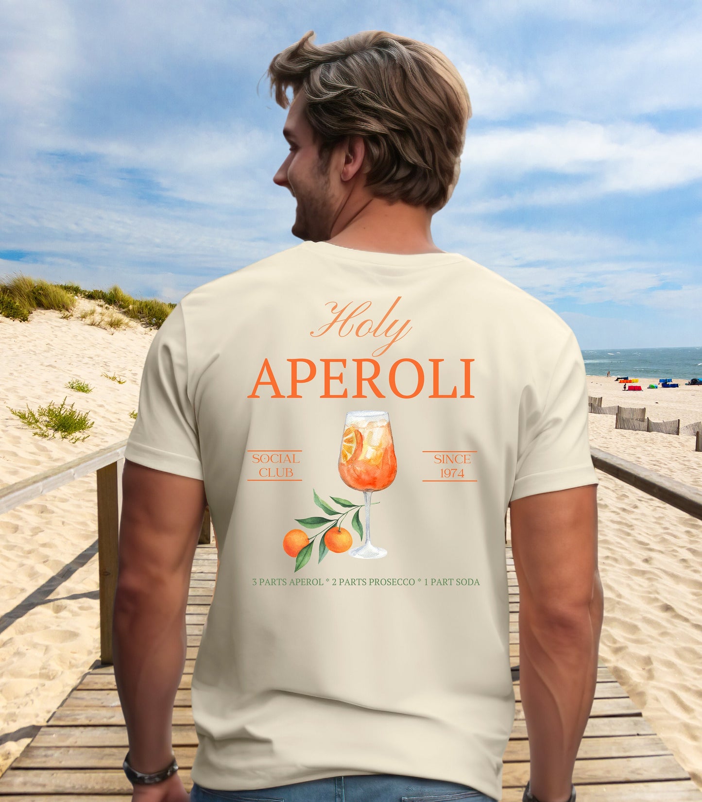 Sommer, Drinks, Aperol Spritz, Geschenk für Freund Freundin, Good Vibes, Sommer, personalisiertes T-Shirt Design