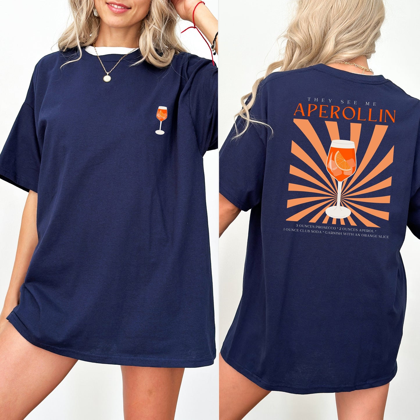 Sommer, Drinks, Aperol Spritz, Geschenk für Freund Freundin, Good Vibes, Sommer, TShirt Design, Drinks