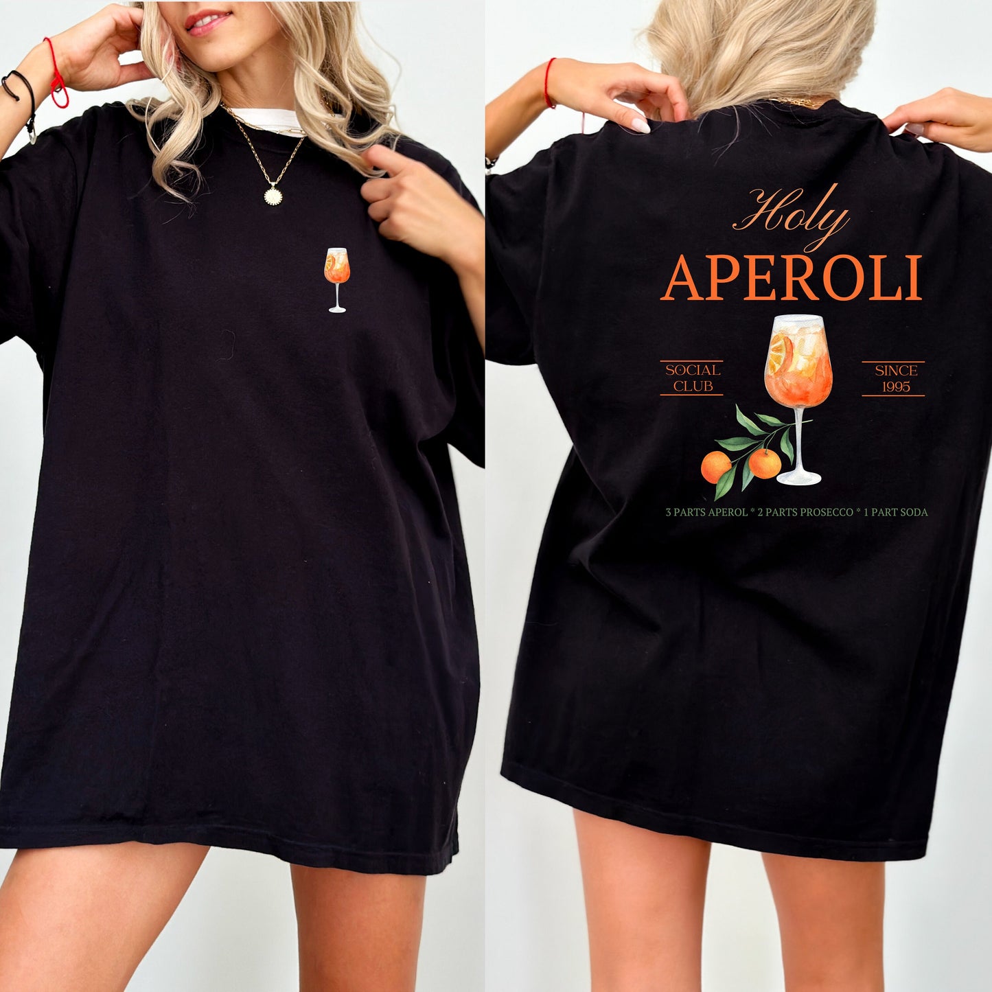 Sommer, Drinks, Aperol Spritz, Geschenk für Freund Freundin, Good Vibes, Sommer, personalisiertes T-Shirt Design