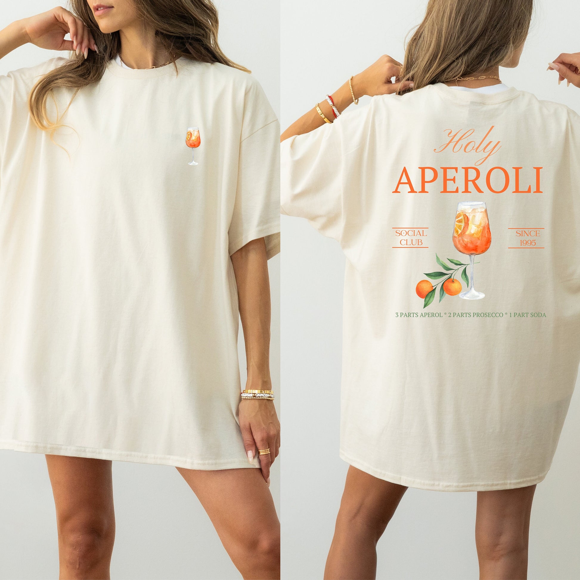 Sommer, Drinks, Aperol Spritz, Geschenk für Freund Freundin, Good Vibes, Sommer, personalisiertes T-Shirt Design