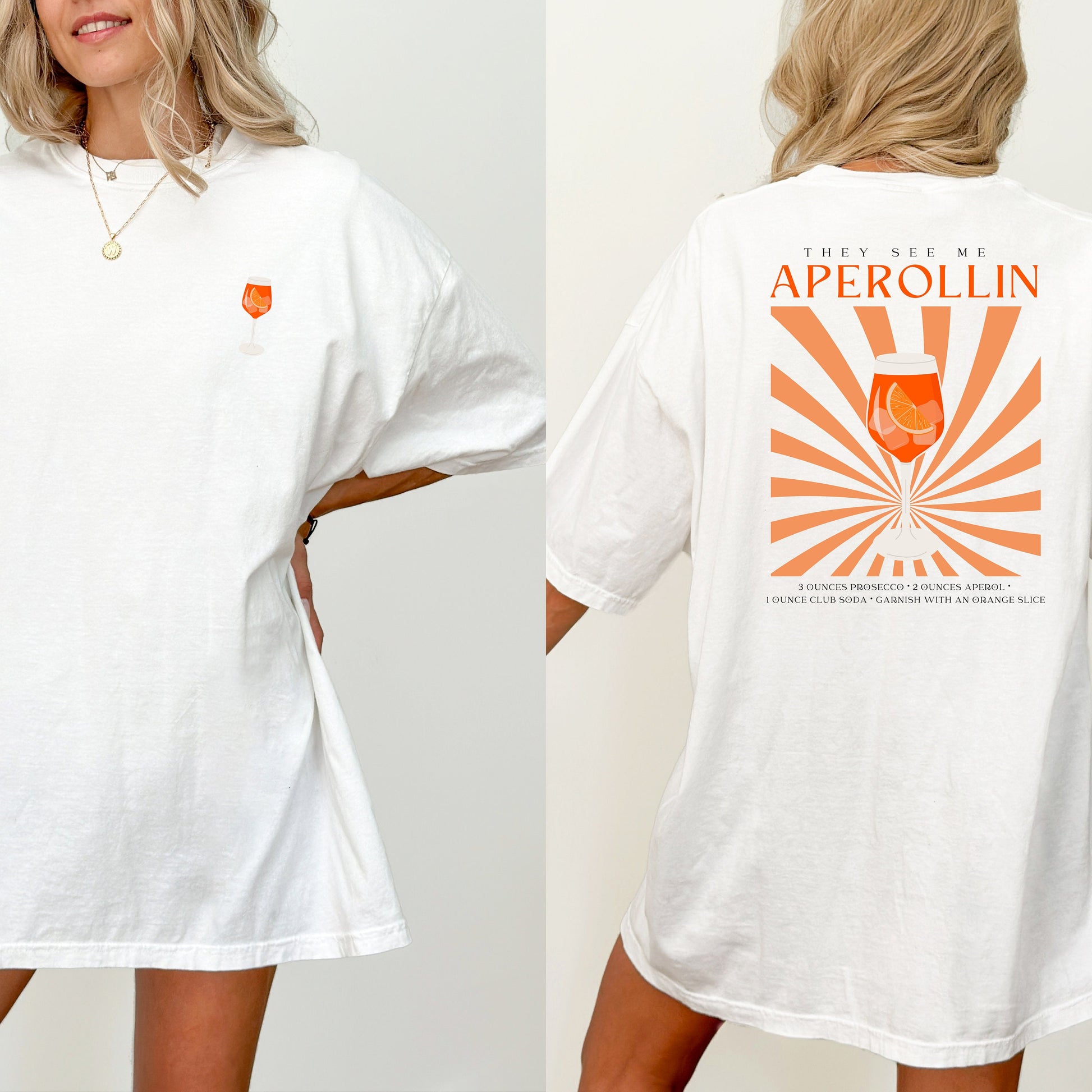 Sommer, Drinks, Aperol Spritz, Geschenk für Freund Freundin, Good Vibes, Sommer, TShirt Design, Drinks